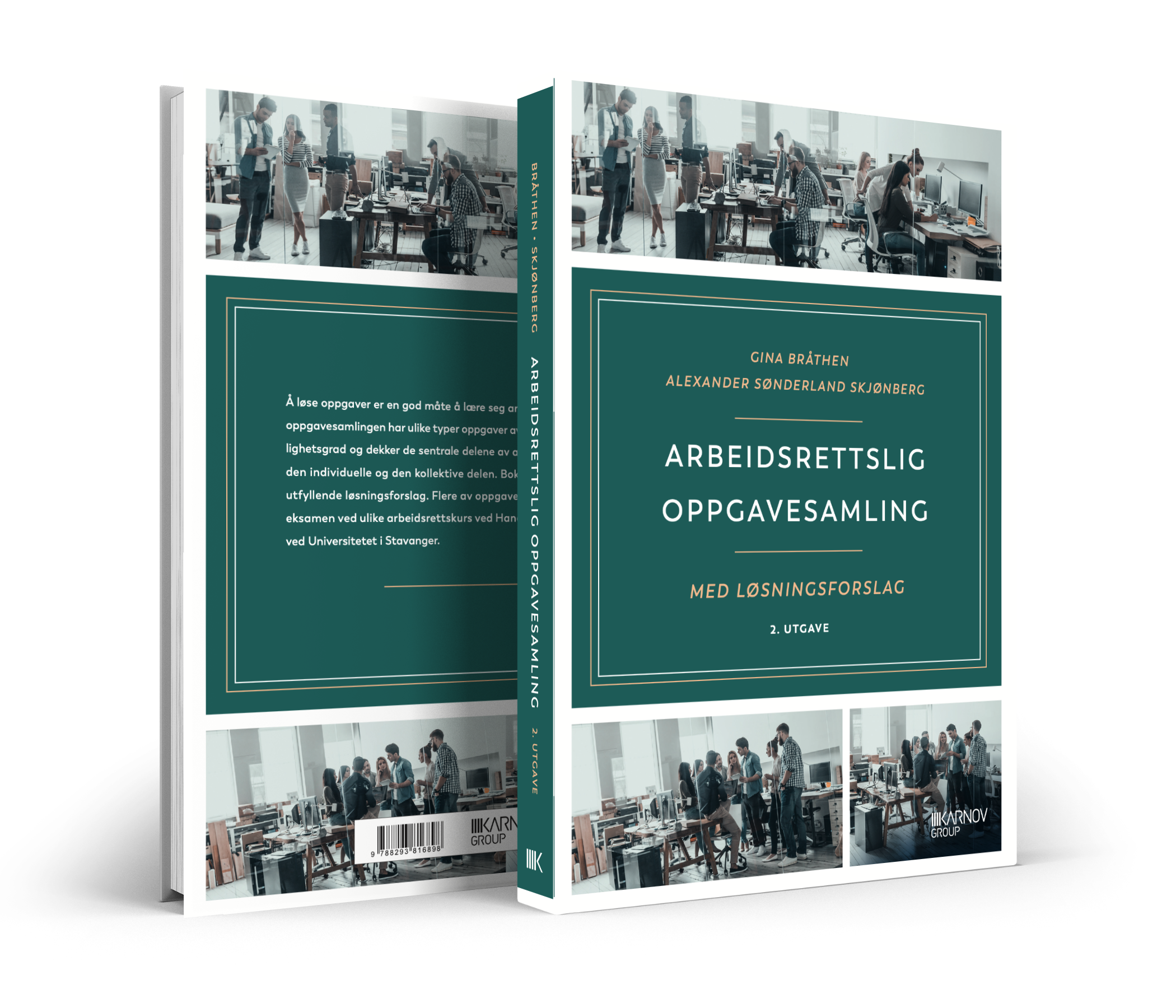Arbeidsrettslig oppgavesamling forside og bakside